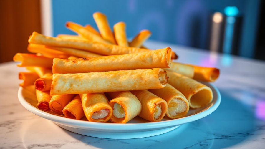 یه غذا با طعم بی نظیر، رولت ترد و خوشمزه