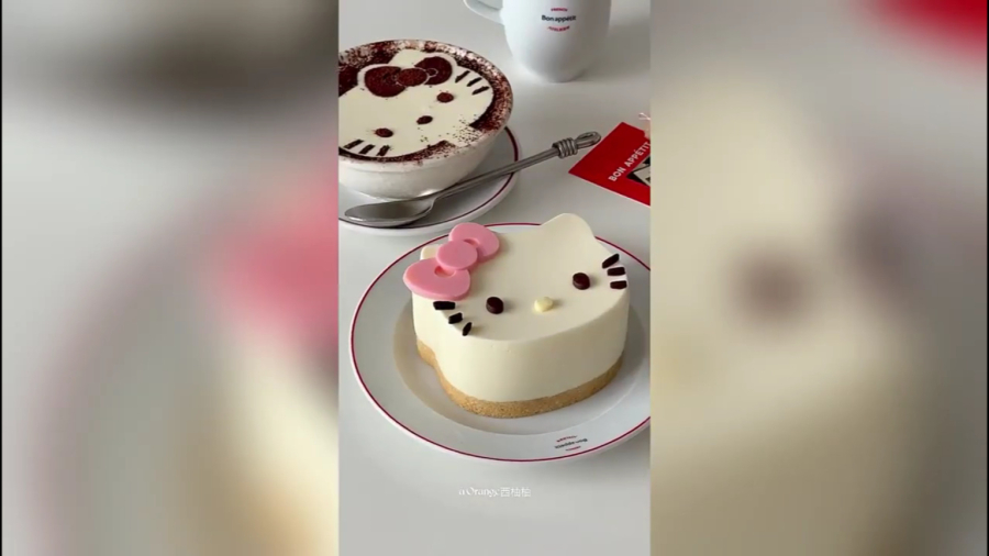 آموزش درست کردن خوشگل ترین دسر ها(دسر هلو کیتی)