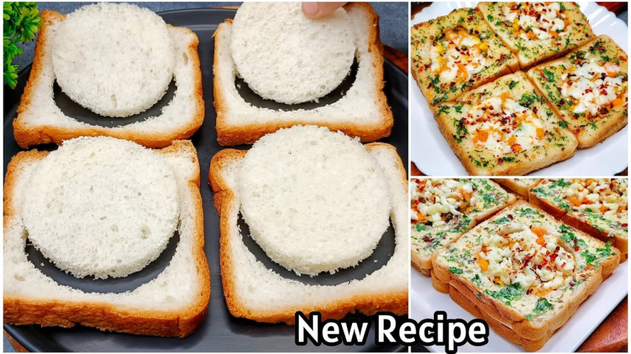 آموزش آشپزی :: دستور پخت نان سیر پیتزایی در دو دقیقه :: اسنک نان ساده و خوشمزه