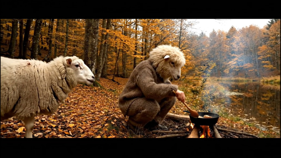 حس و حال آشپزی در جنگل پاییزی