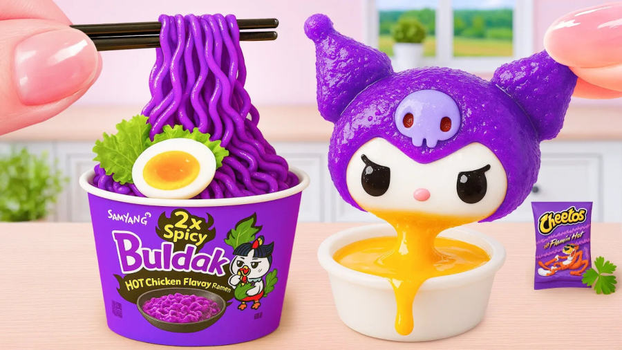 نودل کرومی کیوت | طرز تهیه مینی نودل | آشپزی مینیاتوری