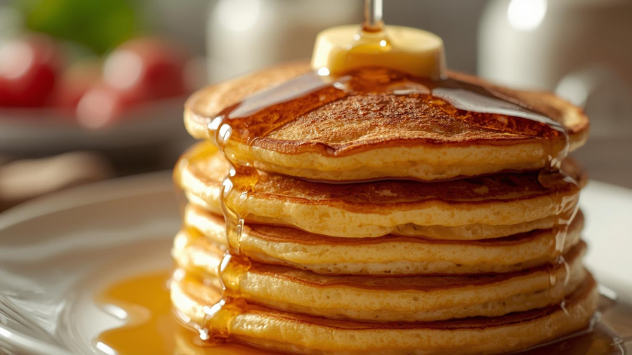 پنکیک قفط با یک تخمه مرغ