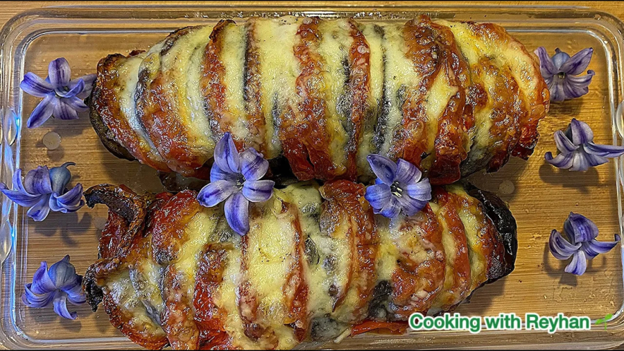 طرز پخت بادمجان آکاردئونی - آشپزی آسان و سریع - آموزش پخت غذاهای جدید