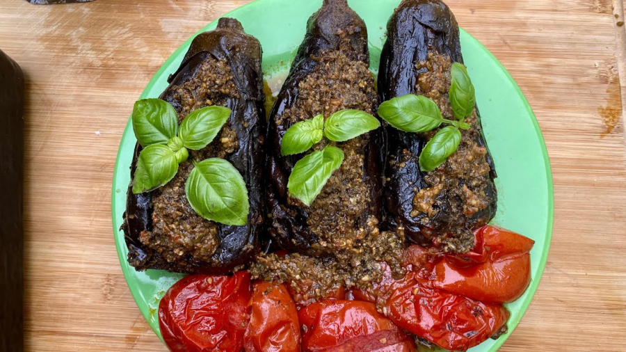 خوشمزه‌ترین بادمجان شکم‌پری که تا به حال چشیده‌اید ، مخصوص سبزیجات , آشپزی