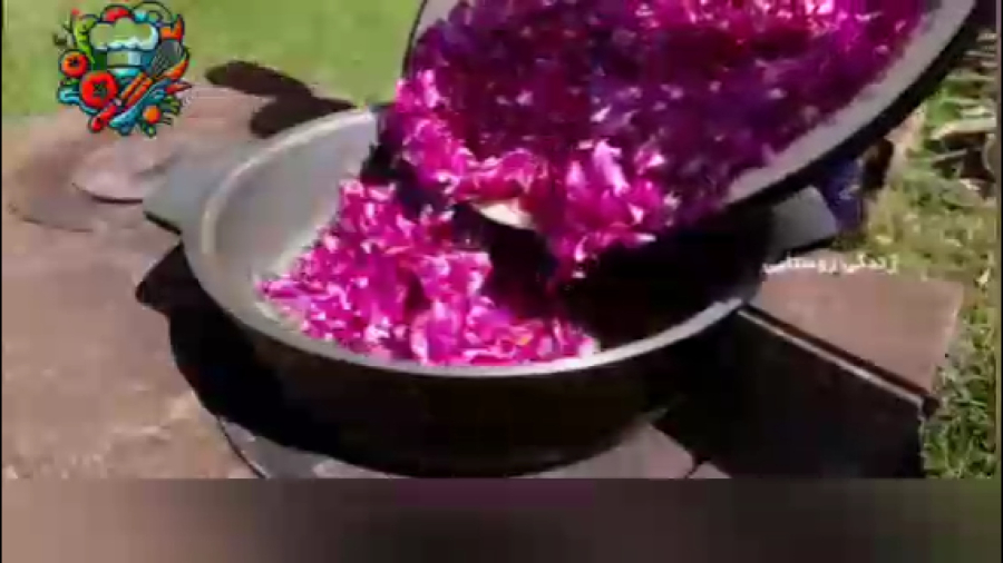 آشپزی در طبیعت با عزیزه خانم (مربا گل سرخ)