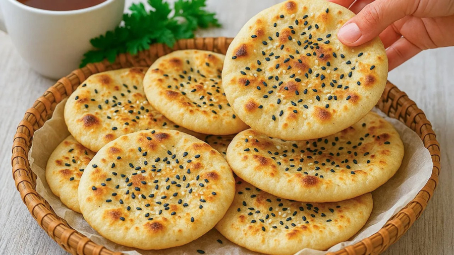 آموزش پخت نان خانگی سالم و خوشمزه با کمترین مواد لازم :: نان با آرد جو پرک