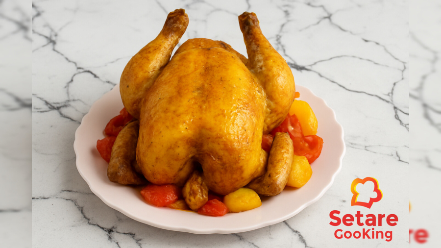 طرز تهیه مرغ بریونی زعفرانی نرم و آبدار | مثل مرغ رستوران در خانه درست کن!