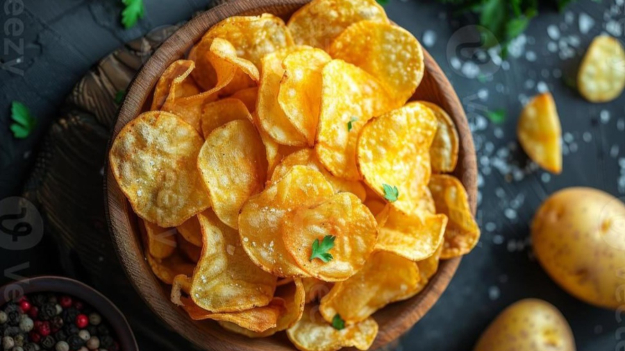 طرز تهیه چیپس ترد و خوشمزه خانگی با پنج طعم پرطرفدار|بادتمام نکات|مرحله به مرحله