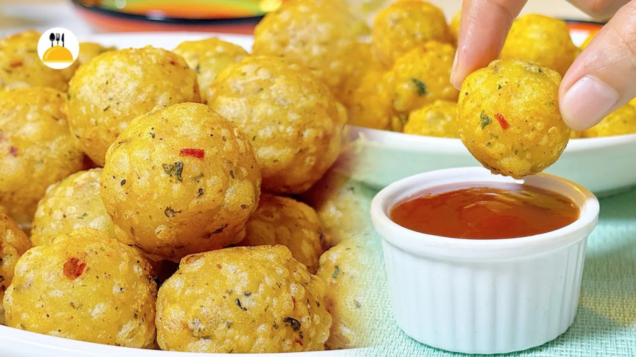 آموزش طرز تهیه توپک سیب زمینی سوپر ترد بدون روکش | دستور آسان اسنک سیب زمینی