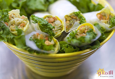 دلمه کاهو، دلمه کاهو و ماهی